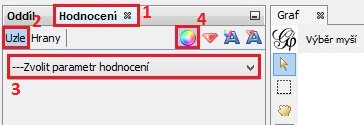 Práce s uzly na základě vybraných parametrů