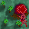 Pixel art prasklý blob