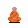 Pixel art buddhistický mnich