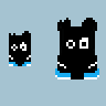 Pixel art medvěd Wrr