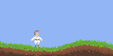 Pixel art animace Luke Groundwalker