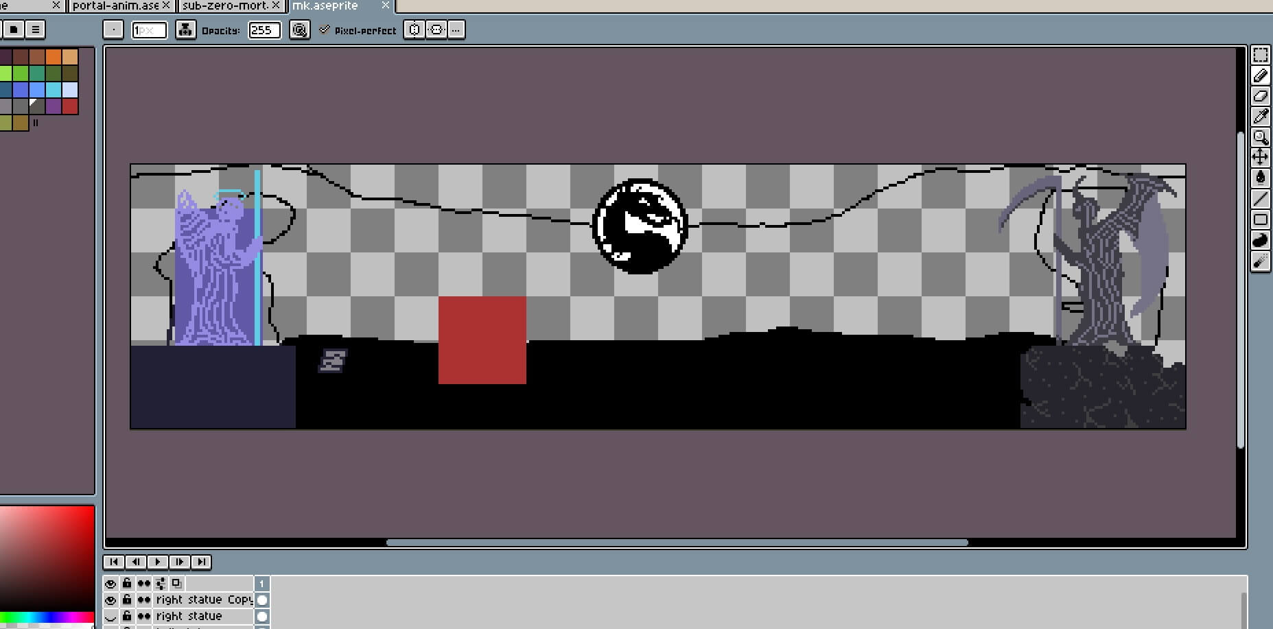Pixel art Mortal Kombat