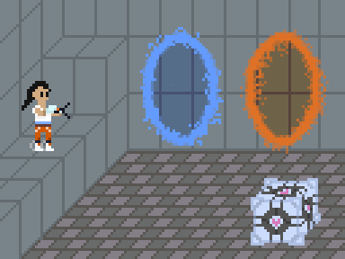 Pixel art Portal animace